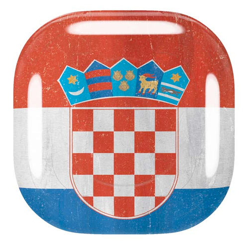 Croatia Flag Distressed Galaxy Buds Pro Skin
